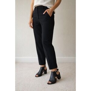 Avellini Made in Italy Black Leather Peep Toe Cutout Block Heel Sandals Size 40